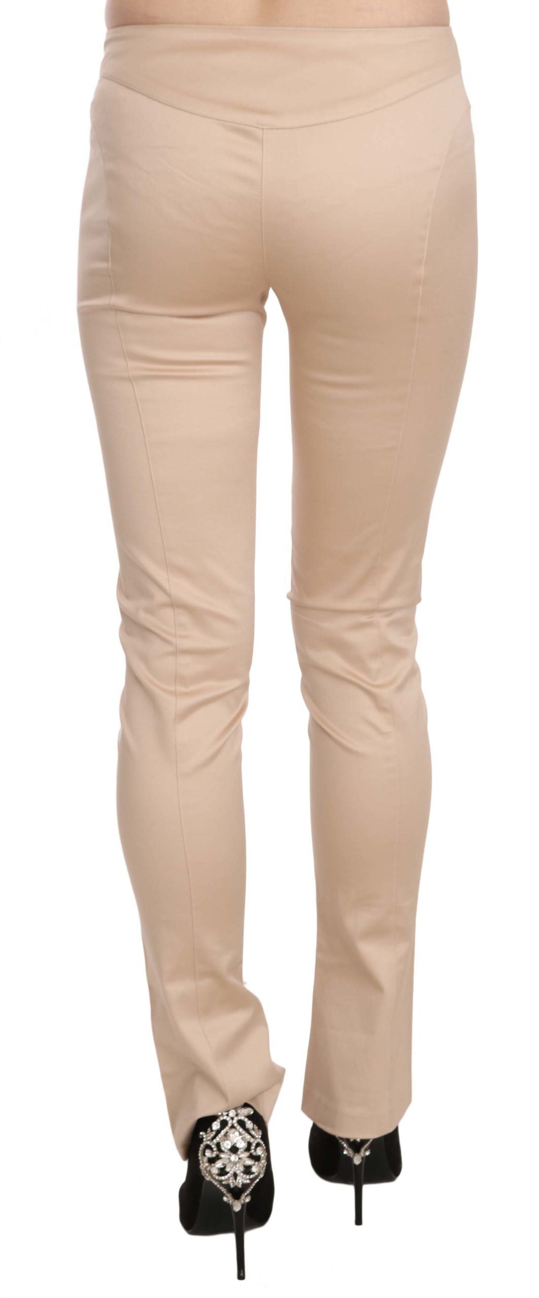 Just Cavalli Cream Low Waist Skinny Formal Trousers Pants $573.00 Just Cavalli Luzworld