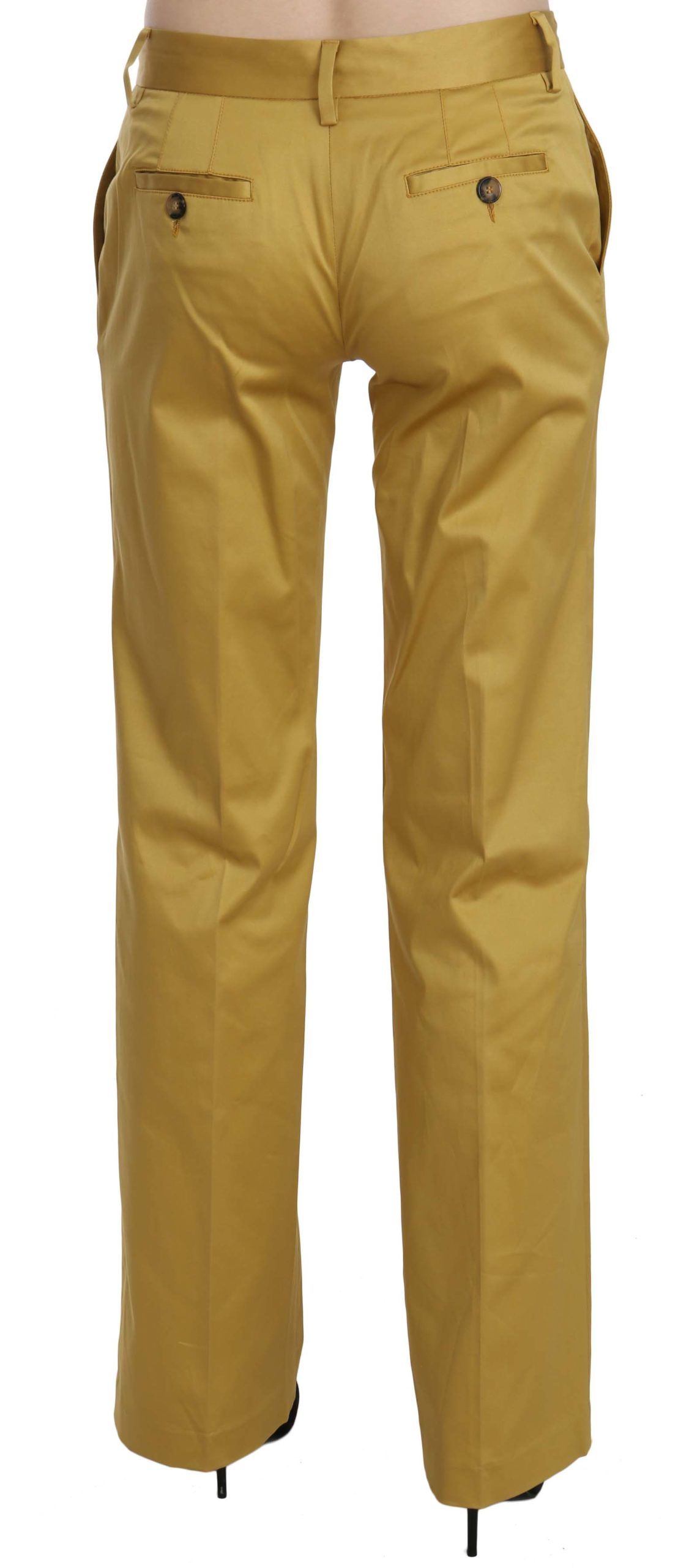Just Cavalli Mustard Yellow Straight Formal Trousers Pants $573.00 Just Cavalli Luzworld