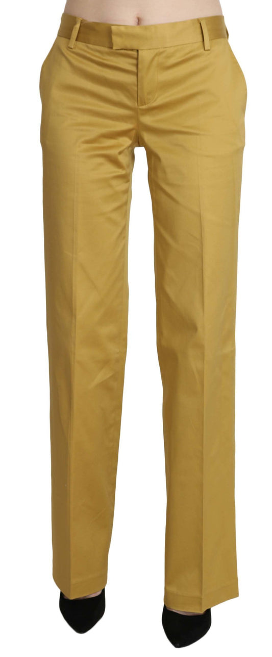 Just Cavalli Mustard Yellow Straight Formal Trousers Pants $573.00 Just Cavalli Luzworld