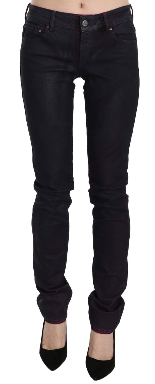 Just Cavalli Black Cotton Low Waist Skinny Denim Pants $573.00 Just Cavalli Luzworld