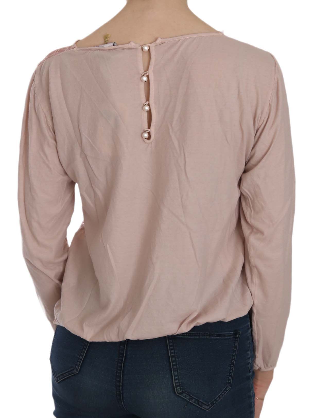 PINK MEMORIES Pink Lace See Through Long Sleeve Blouse $254.00 PINK MEMORIES Luzworld
