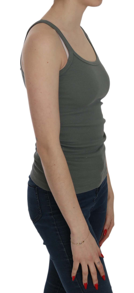 PINK MEMORIES Green Sleeveless Spaghetti Tank T-Shirt Blouse $254.00 PINK MEMORIES Luzworld