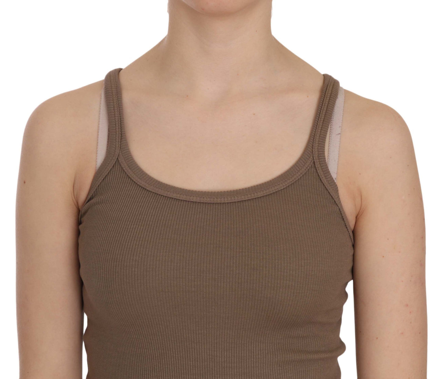 PINK MEMORIES Brown Sleeveless Spaghetti Strap Top $254.00 PINK MEMORIES Luzworld