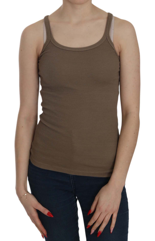 PINK MEMORIES Brown Sleeveless Spaghetti Strap Top $254.00 PINK MEMORIES Luzworld