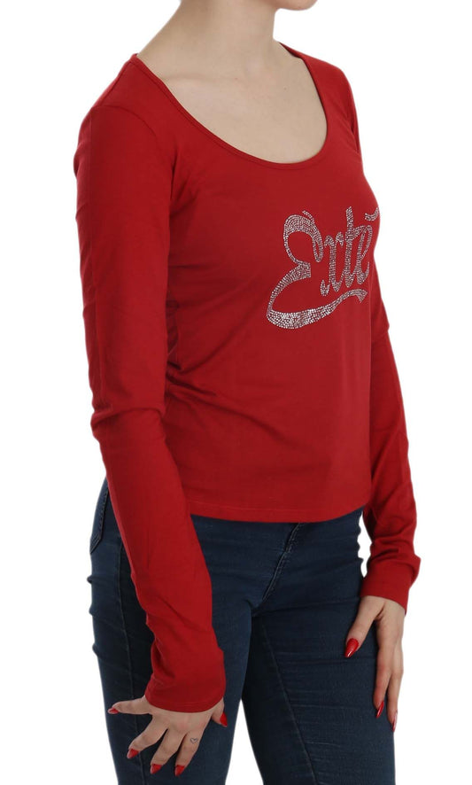 Exte Red Crystal Embellished Long Sleeve Blouse $254.00 Exte Luzworld