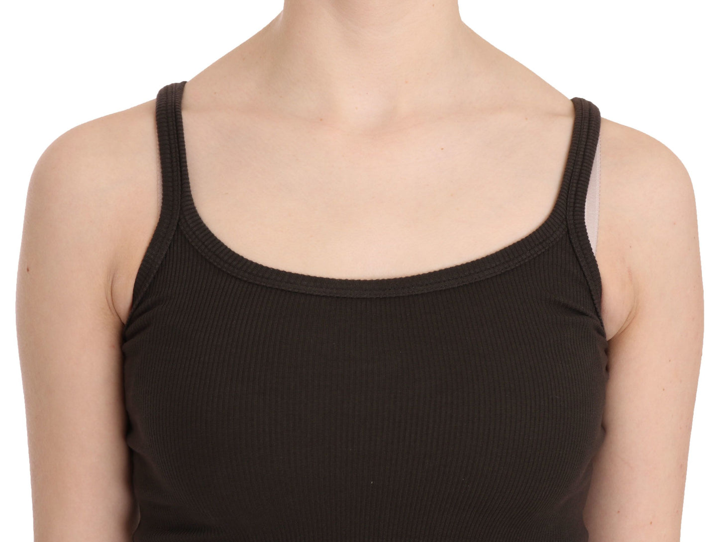PINK MEMORIES Dark Brown Sleeveless Spaghetti Strap Blouse $254.00 PINK MEMORIES Luzworld