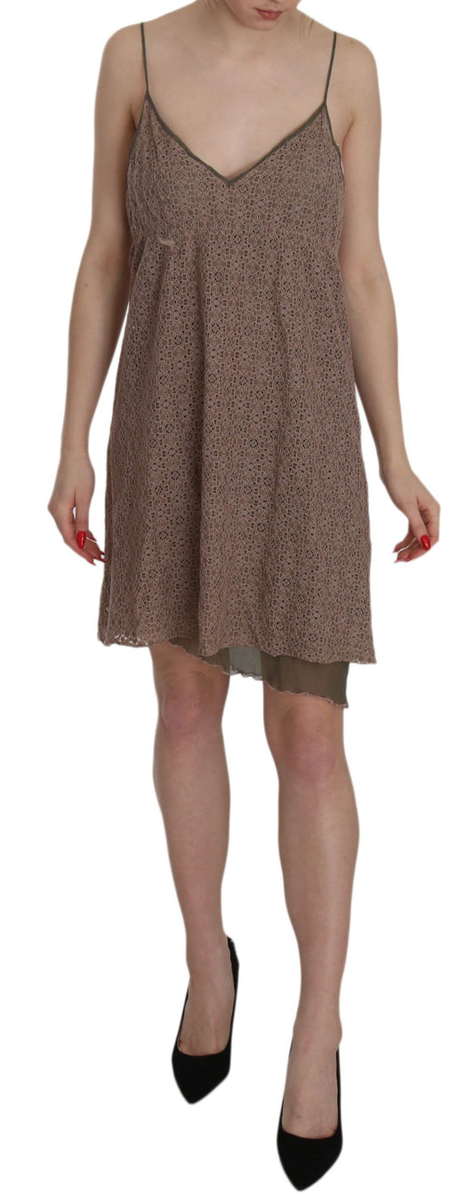 PINK MEMORIES Cotton Green Spaghetti Strap A-line Mini Dress $548.00 PINK MEMORIES Luzworld