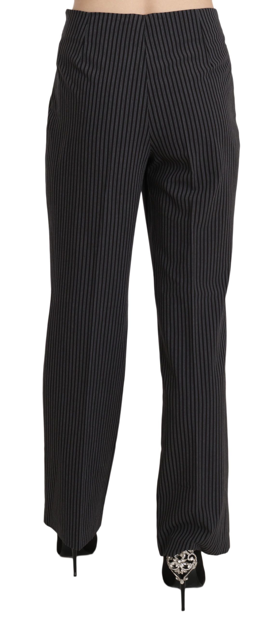 BENCIVENGA Black Striped Cotton Sretch Dress Trousers Pants $525.00 BENCIVENGA Luzworld