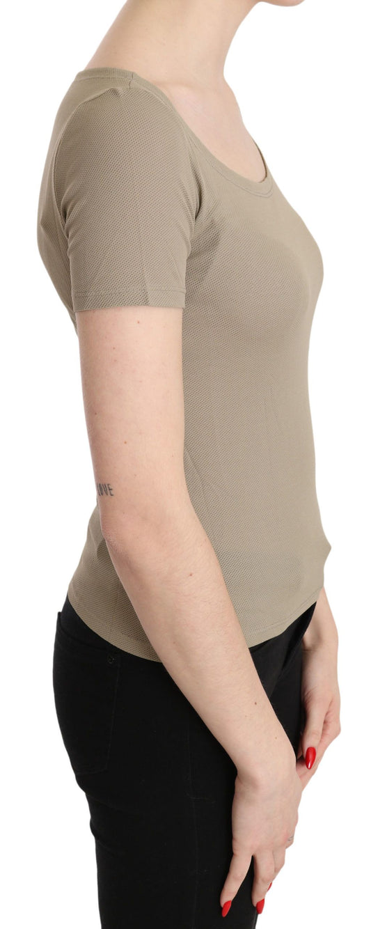 GF Ferre Gray 100% Nylon Short Sleeve Casual Tank Top Blouse $246.00 GF Ferre Luzworld