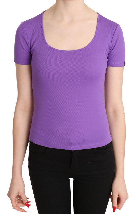 GF Ferre Purple 100% Polyester Short Sleeve Top Blouse $246.00 GF Ferre Luzworld