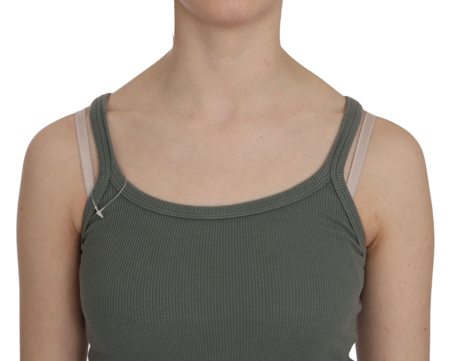PINK MEMORIES Green Spaghetti Strap Slim Fit Casual Tank Top Blouse $246.00 PINK MEMORIES Luzworld