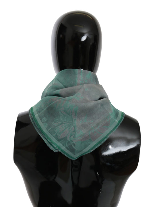 Costume National Green Silk Shawl Foulard Wrap Scarf $194.00 Costume National Luzworld
