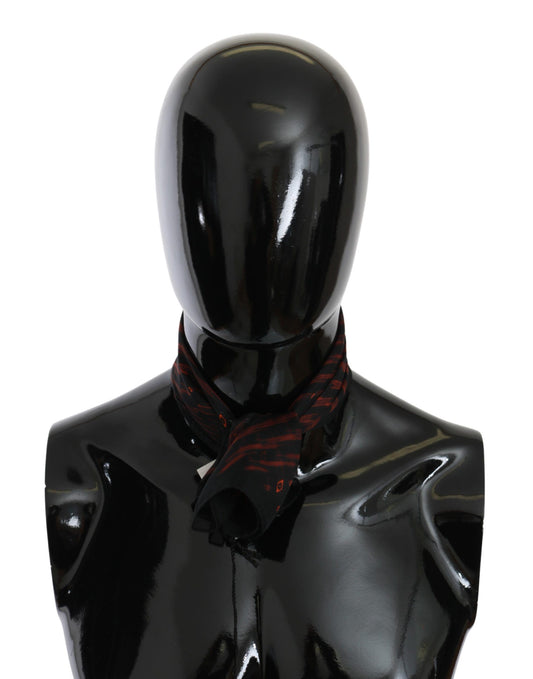 Costume National Black Orange 100% Silk Branded Scarf $242.00 Costume National Luzworld
