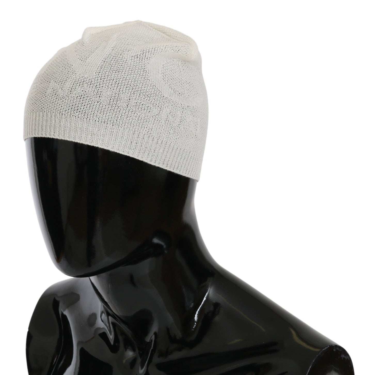 Costume National Beanie White Wool Blend Branded Hat $194.00 Costume National Luzworld