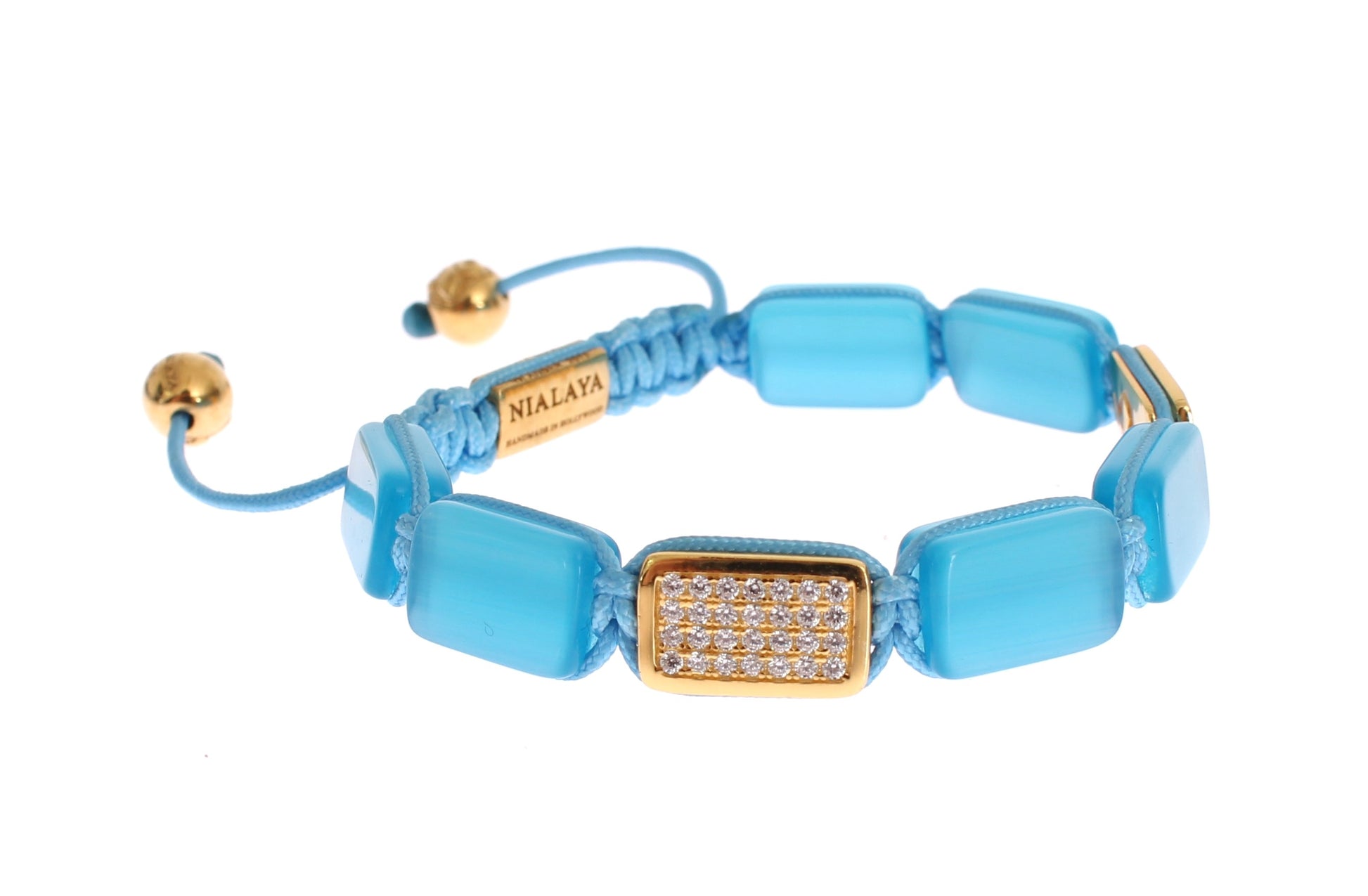 Nialaya CZ Opal 18K Gold 925 Bracelet $696.00 Nialaya Luzworld