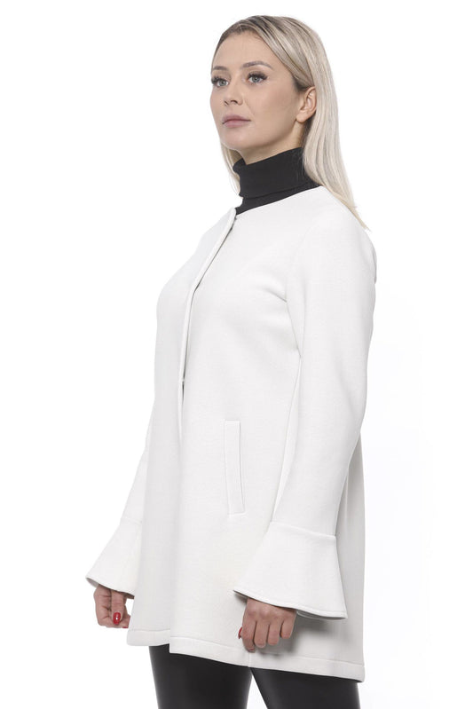 19V69 Italia Elegant White Neoprene Woman Coat $224.00 19V69 Italia Luzworld