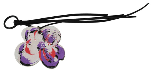 Costume National White Leather Butterfly Logo Keyring C'N'C Keychain $205.00 Costume National Luzworld