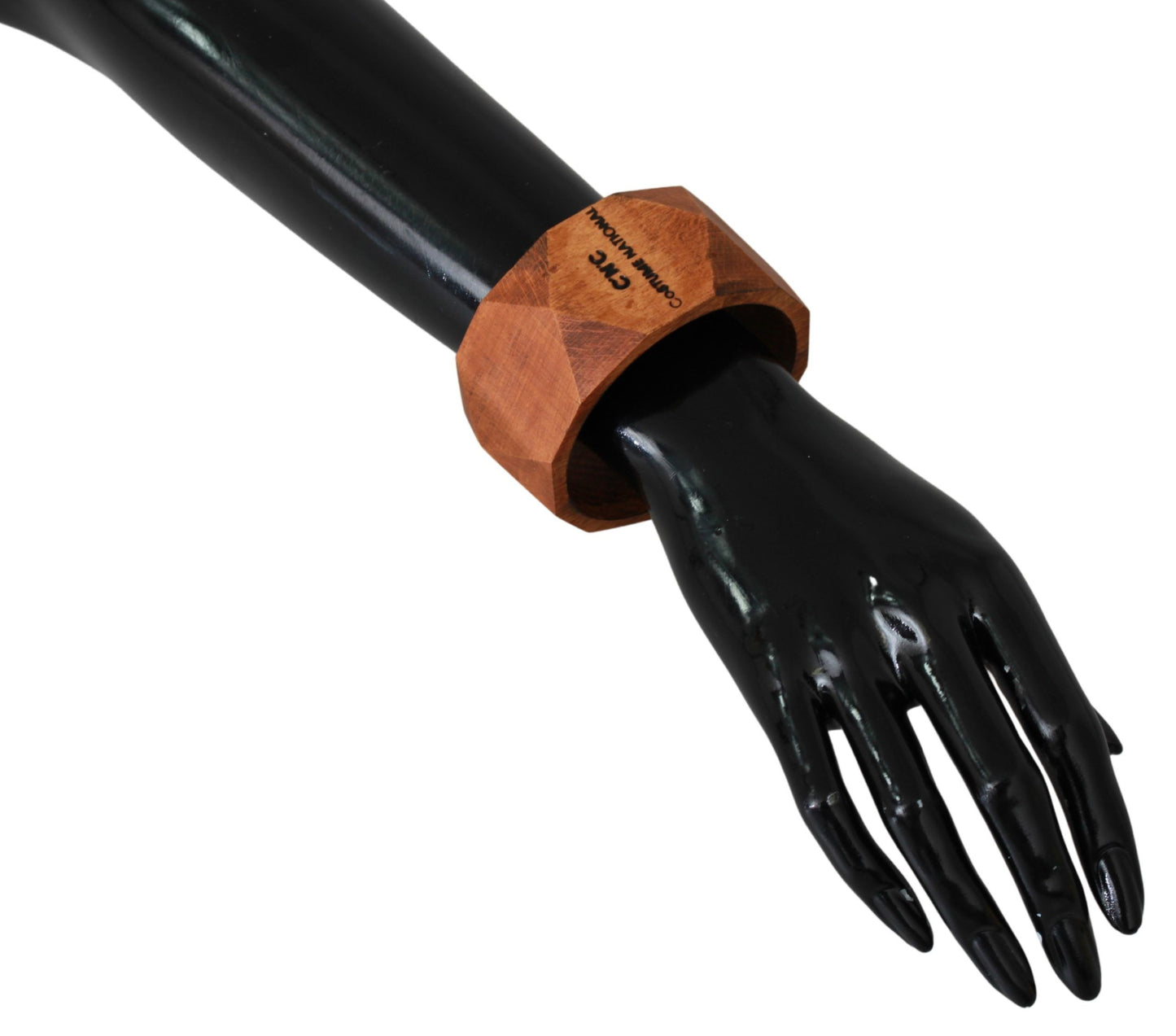 Costume National Brown Wooden Branded Bracelet $205.00 Costume National Luzworld