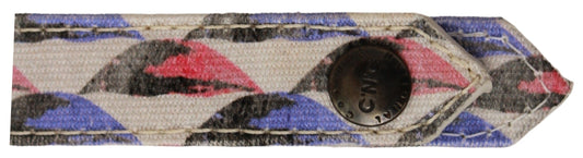 Costume National White Ring Branded Textile Keychain $135.00 Costume National Luzworld