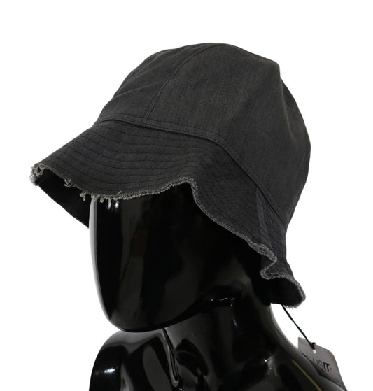 Costume National Black Washed Wide Brim Outdoor Bucket Hat $139.00 Costume National Luzworld