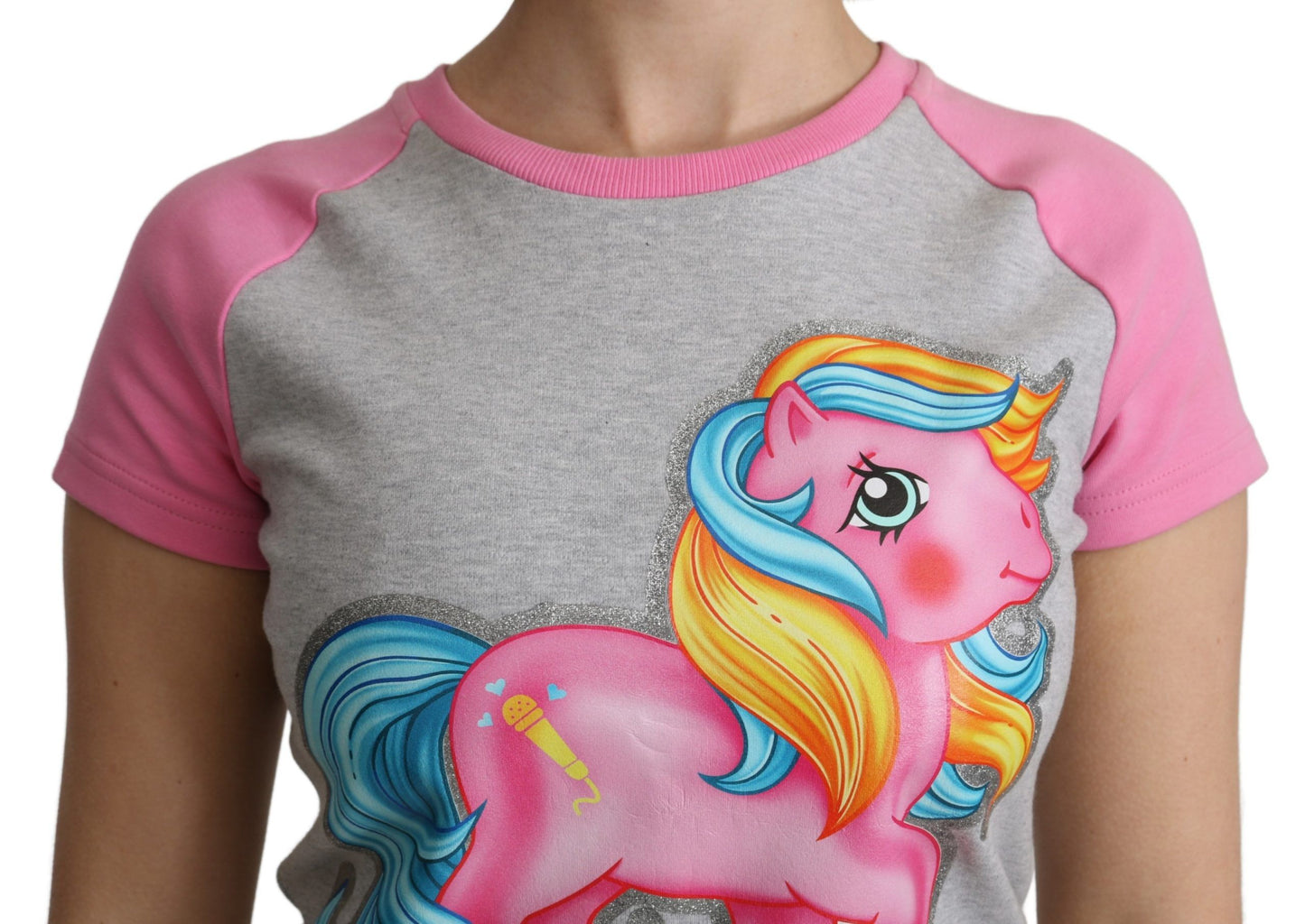 Moschino Gray and pink Cotton T-shirt My Little Pony Top $502.00 Moschino Luzworld