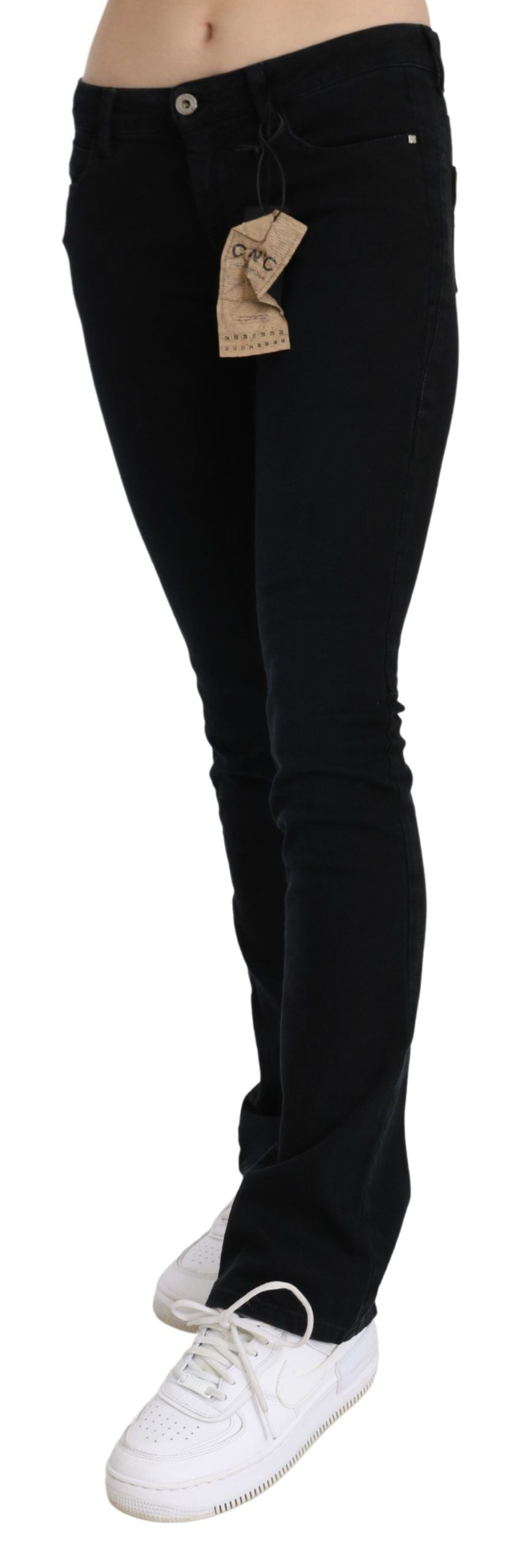 Costume National Black Low Waist Skinny Denim Cotton Jeans $656.00 Costume National Luzworld