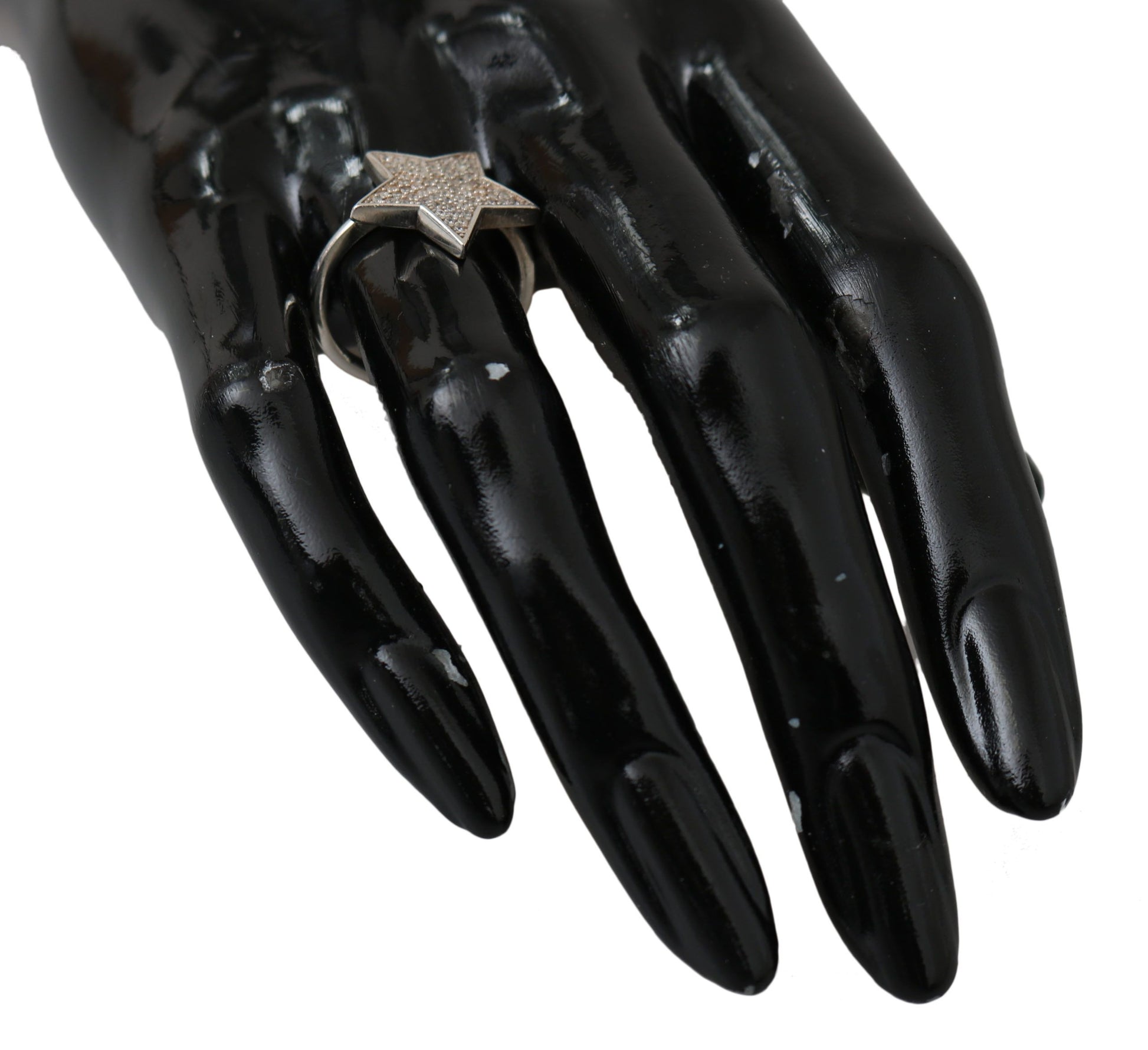 Nialaya Silver Womens Clear CZ Star 925 Ring $205.00 Nialaya Luzworld