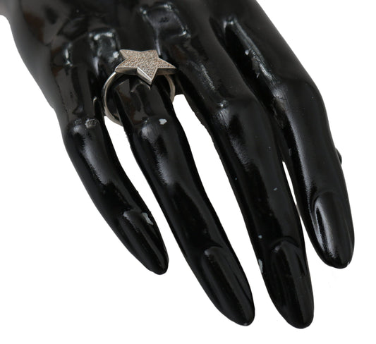 Nialaya Silver Womens Clear CZ Star 925 Ring $205.00 Nialaya Luzworld