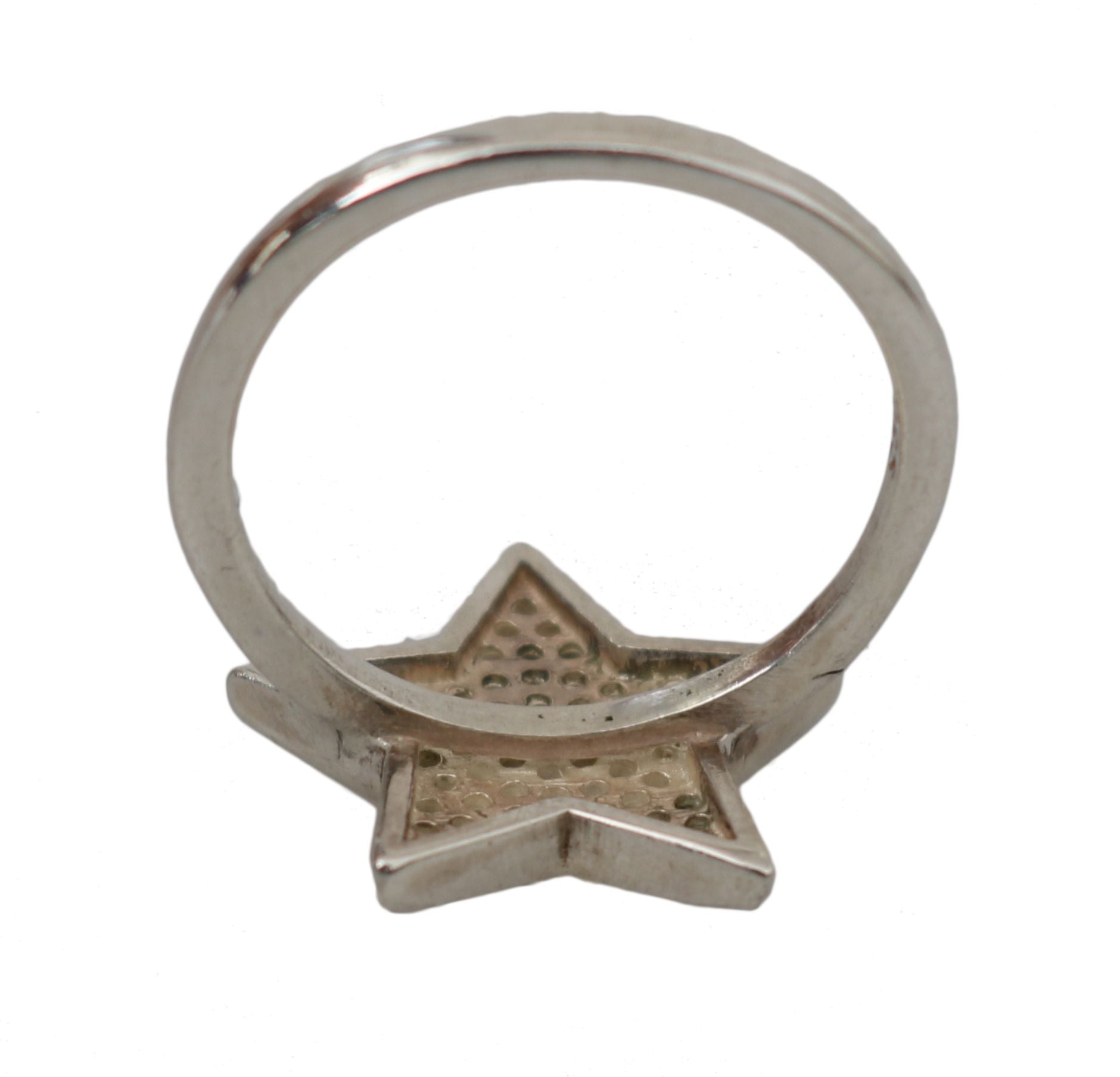 Nialaya Silver Womens Clear CZ Star 925 Ring $205.00 Nialaya Luzworld