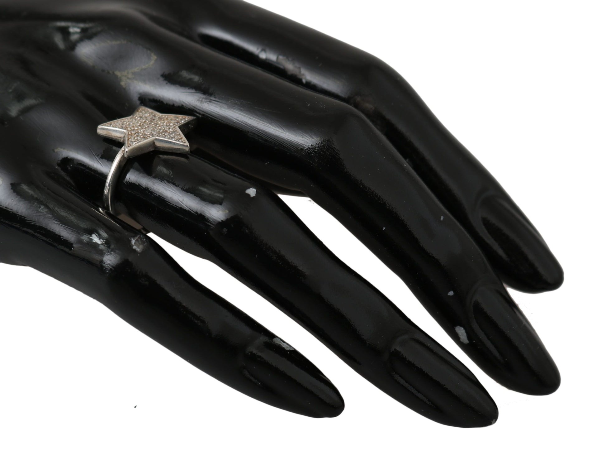 Nialaya Silver Womens Clear CZ Star 925 Ring $205.00 Nialaya Luzworld