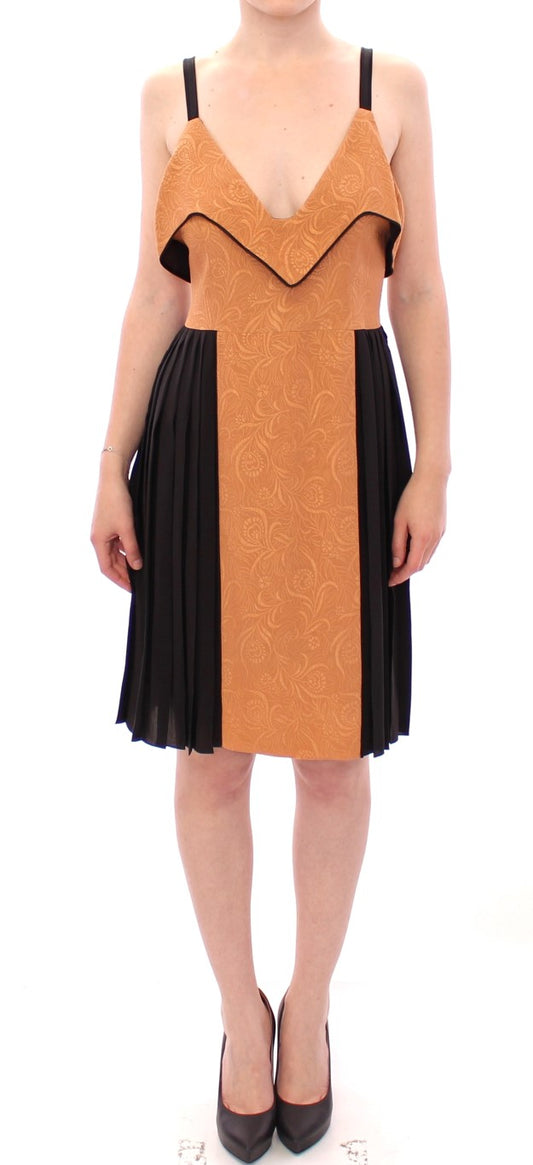 FILOS Black Bronze Silk Sleeveless Above Sheath Dress $1789.00 FILOS Luzworld
