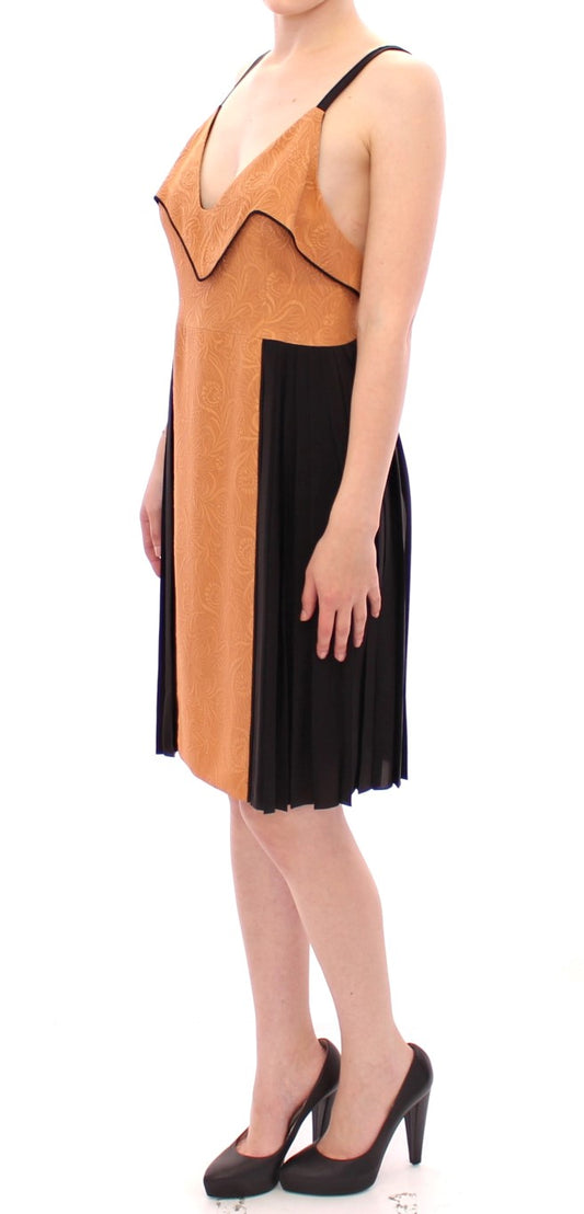 FILOS Black Bronze Silk Sleeveless Above Sheath Dress $1789.00 FILOS Luzworld