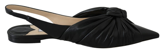 Jimmy Choo Elegant Pointed Toe Leather Flats $1608.00 Jimmy Choo Luzworld