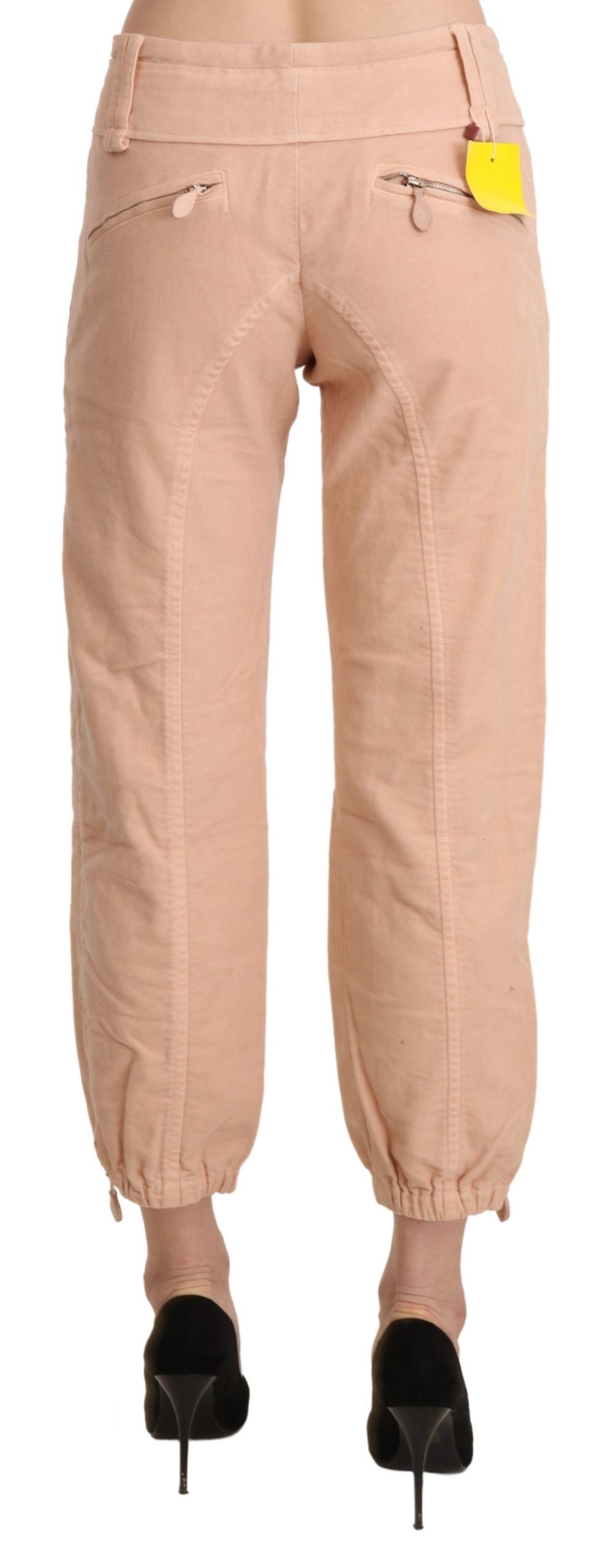Ermanno Scervino Beige Mid Waist Cropped Cotton Trouser Pants $992.00 Ermanno Scervino Luzworld
