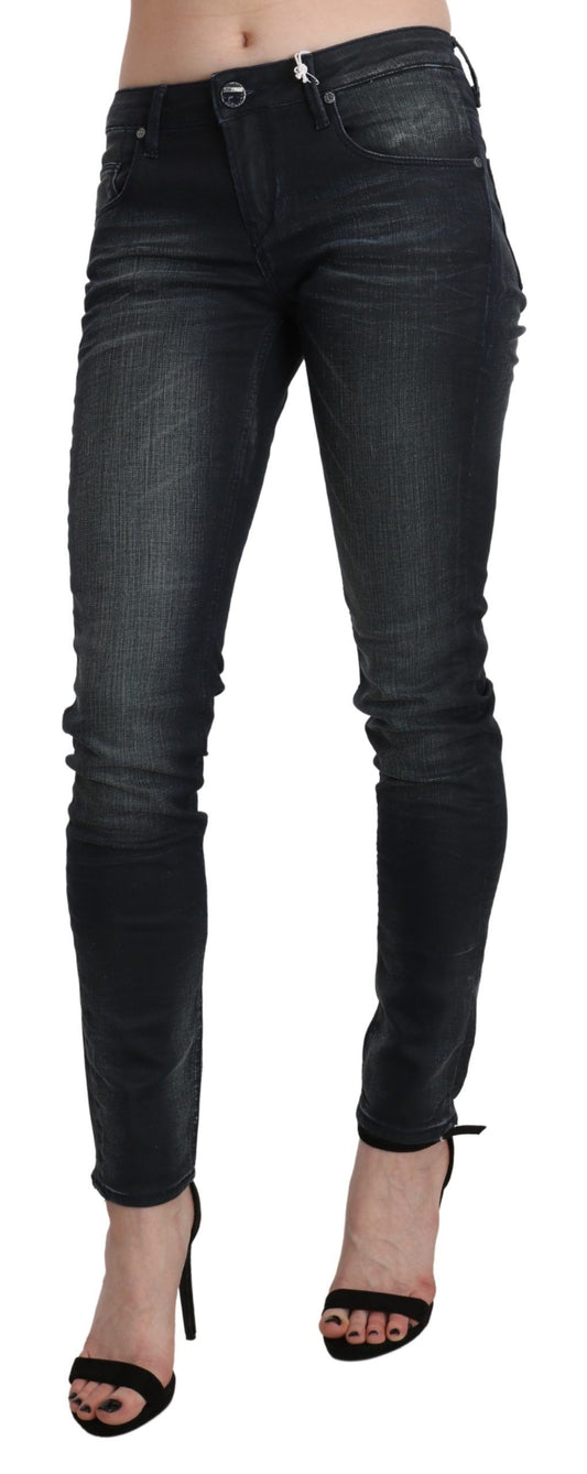 Acht Blue Washed Low Waist Skinny Denim Trouser $491.00 Acht Luzworld