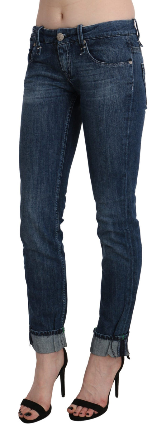 Acht Blue Washed Low Waist Skinny Denim Trouser $491.00 Acht Luzworld