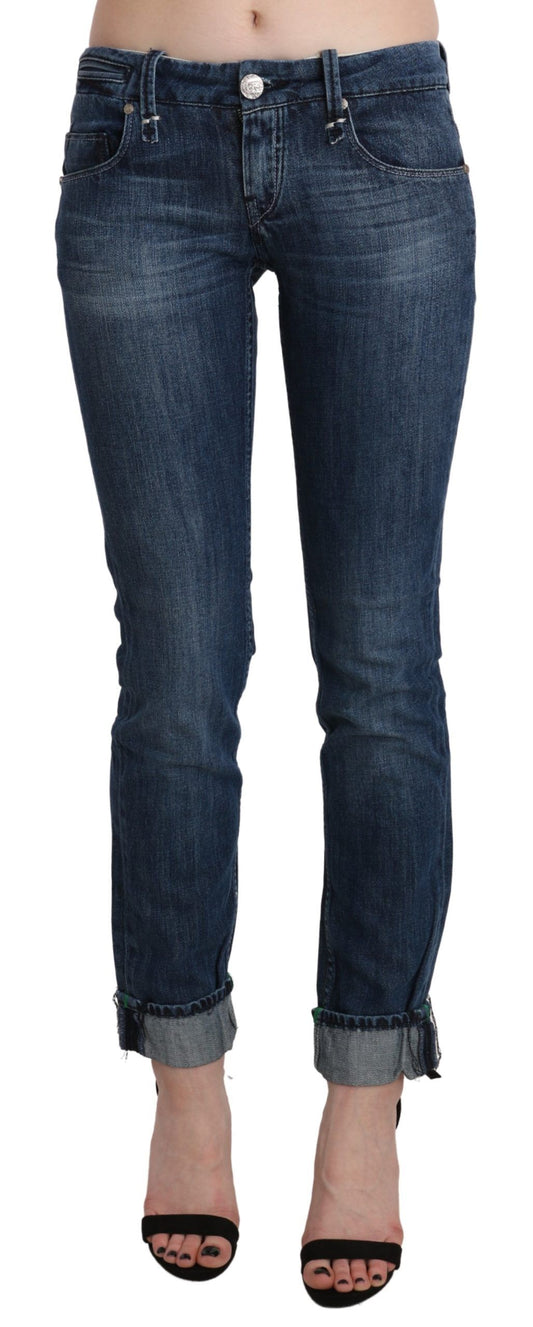Acht Blue Washed Low Waist Skinny Denim Trouser $491.00 Acht Luzworld