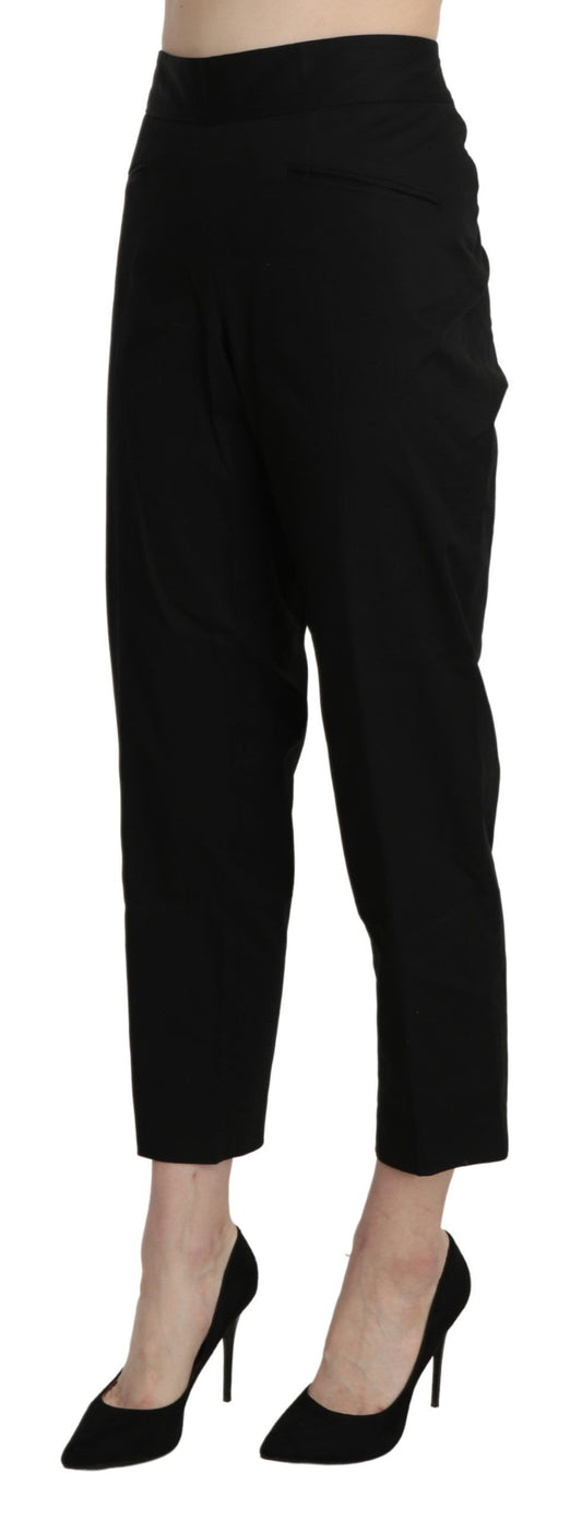 BENCIVENGA Black High Waist Straight Cropped Dress Pants $555.00 BENCIVENGA Luzworld