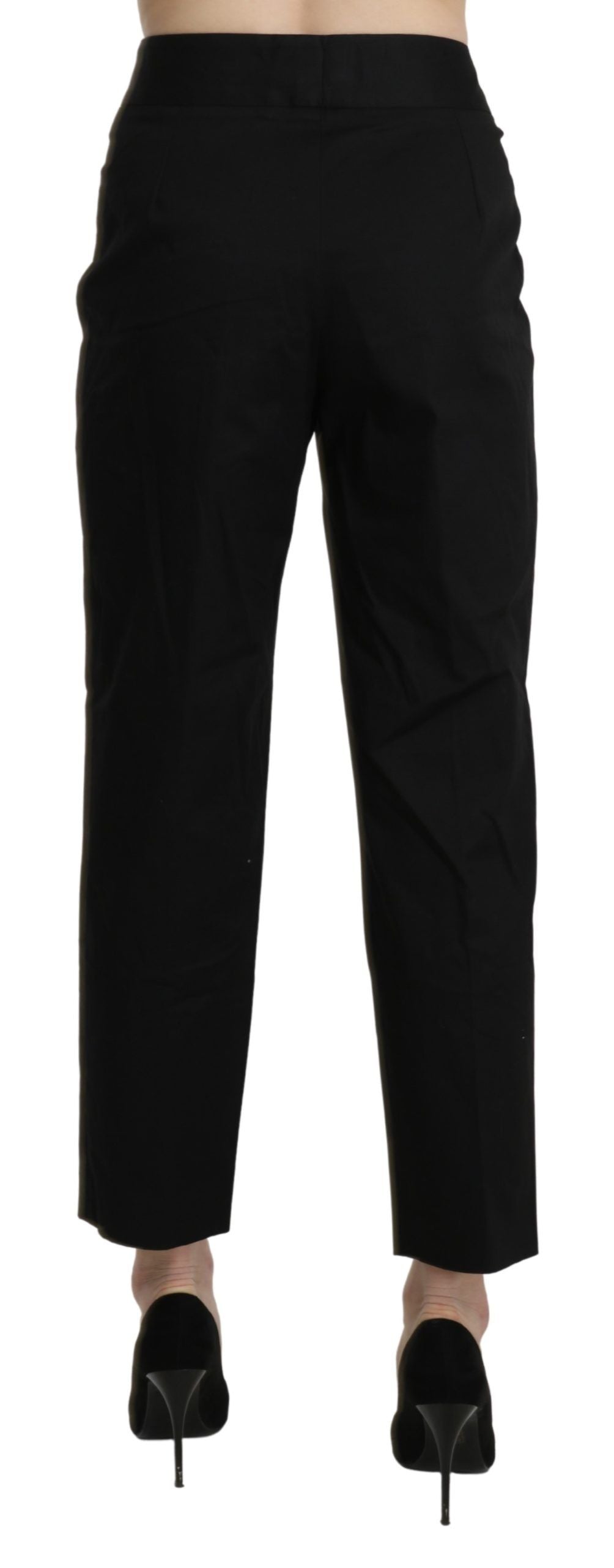 BENCIVENGA Black High Waist Straight Cropped Dress Pants $555.00 BENCIVENGA Luzworld