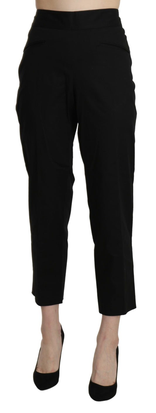 BENCIVENGA Black High Waist Straight Cropped Dress Pants $555.00 BENCIVENGA Luzworld