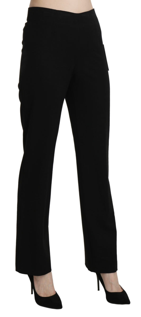 BENCIVENGA Black High Waist Straight Formal Dress Trouser $543.00 BENCIVENGA Luzworld