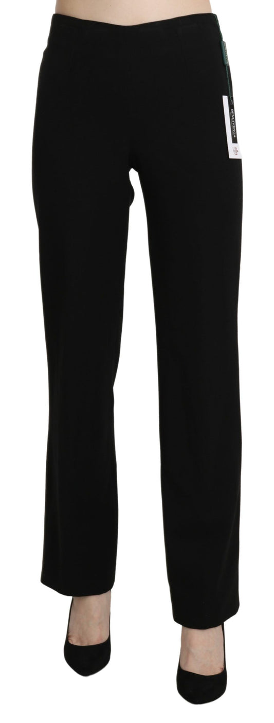 BENCIVENGA Black High Waist Straight Formal Dress Trouser $543.00 BENCIVENGA Luzworld