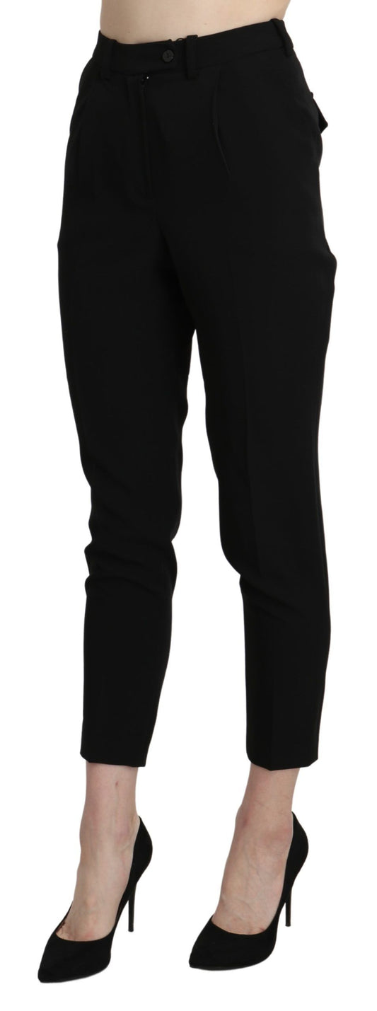 BENCIVENGA Black High Waist Skinny Cropped Dress Trouser Pant $656.00 BENCIVENGA Luzworld