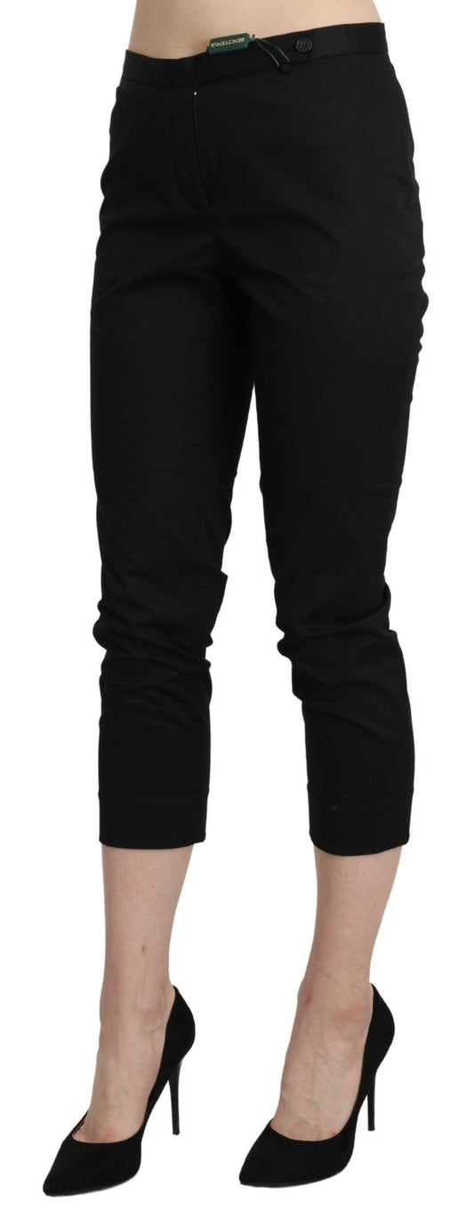 BENCIVENGA Black High Waist Skinny Cropped Dress Trouser Pants $257.00 BENCIVENGA Luzworld