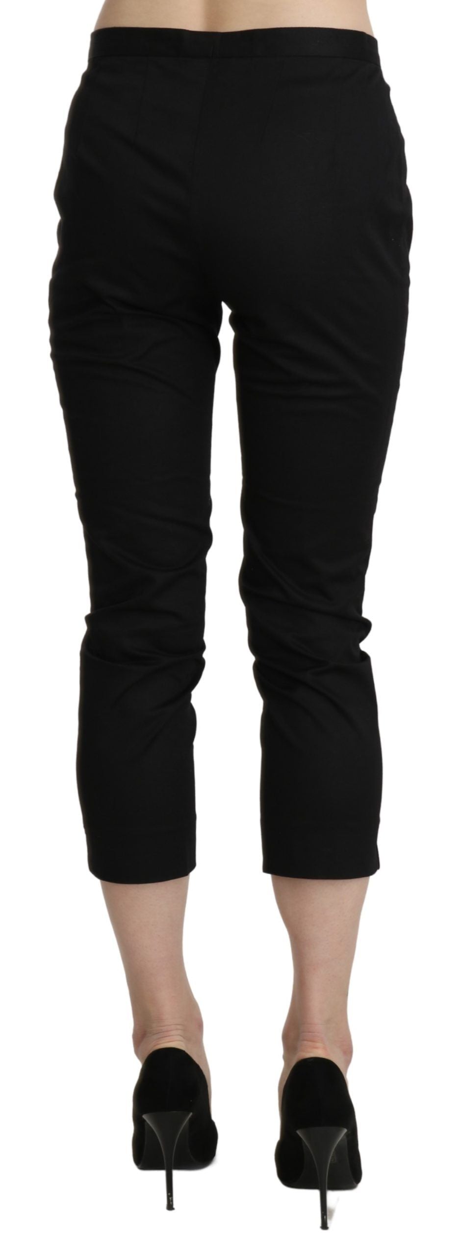 BENCIVENGA Black High Waist Skinny Cropped Dress Trouser Pants $257.00 BENCIVENGA Luzworld