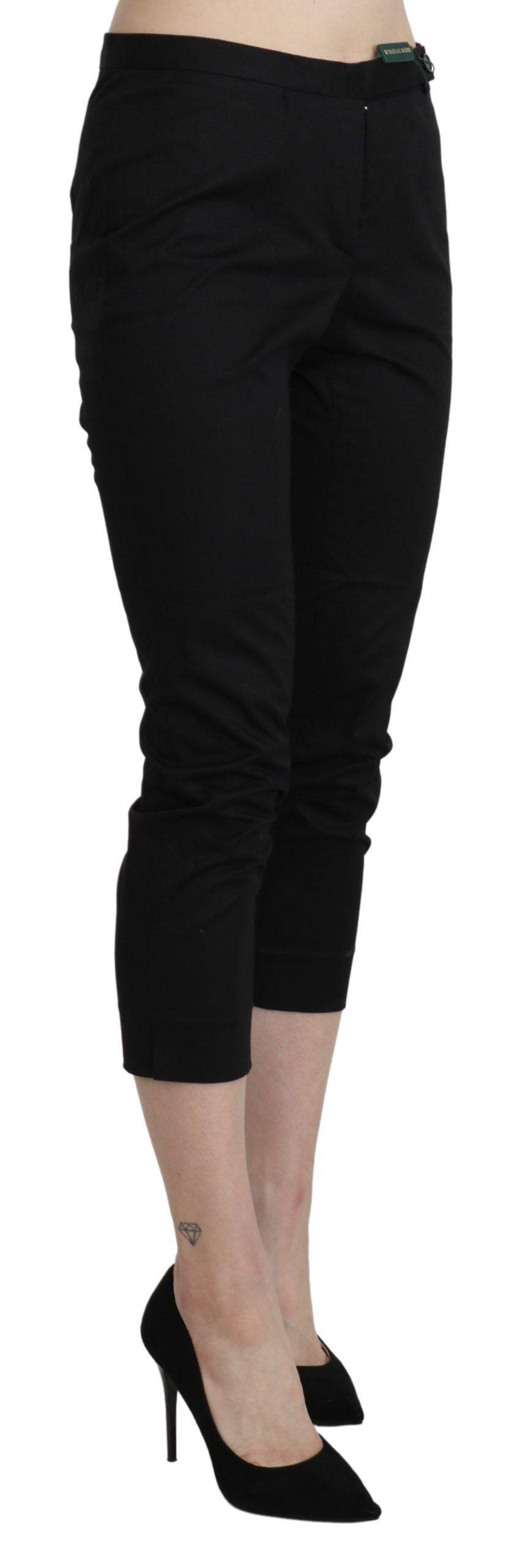 BENCIVENGA Black High Waist Skinny Cropped Dress Trouser Pants $257.00 BENCIVENGA Luzworld