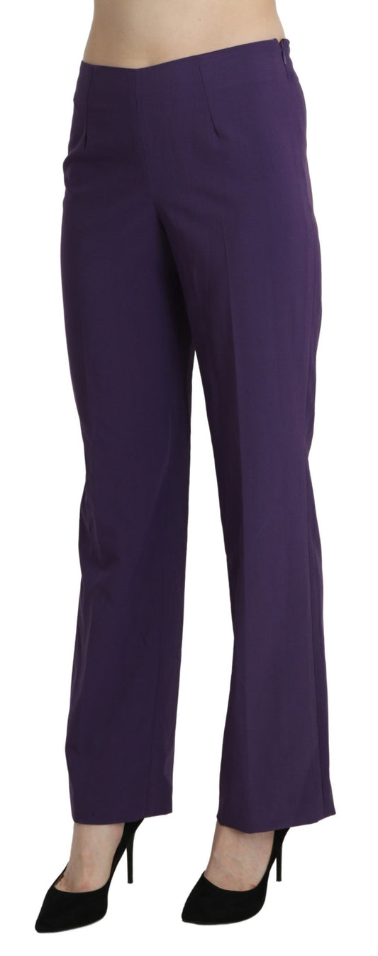 BENCIVENGA Purple High Waist Straight Dress Trouser Pants $555.00 BENCIVENGA Luzworld