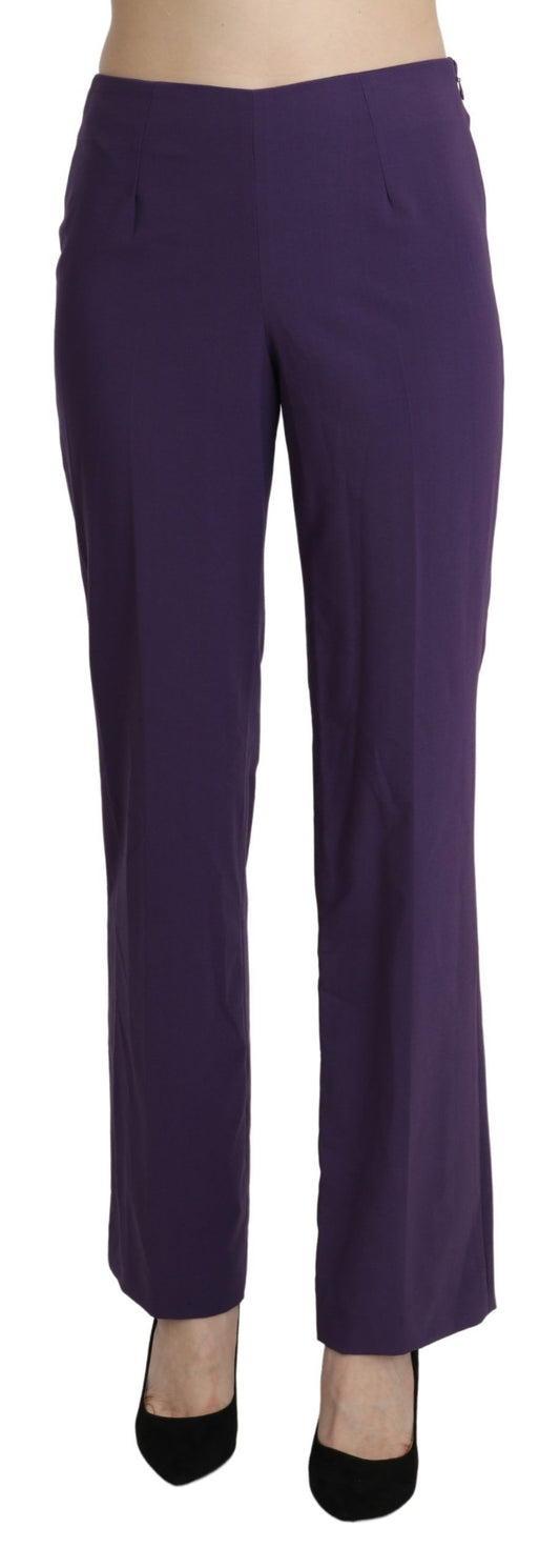 BENCIVENGA Purple High Waist Straight Dress Trouser Pants $555.00 BENCIVENGA Luzworld