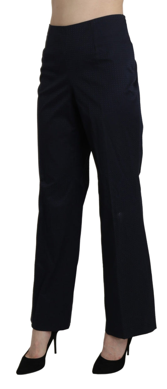 BENCIVENGA Navy Blue High Waist Straight Dress Trouser Pants $555.00 BENCIVENGA Luzworld