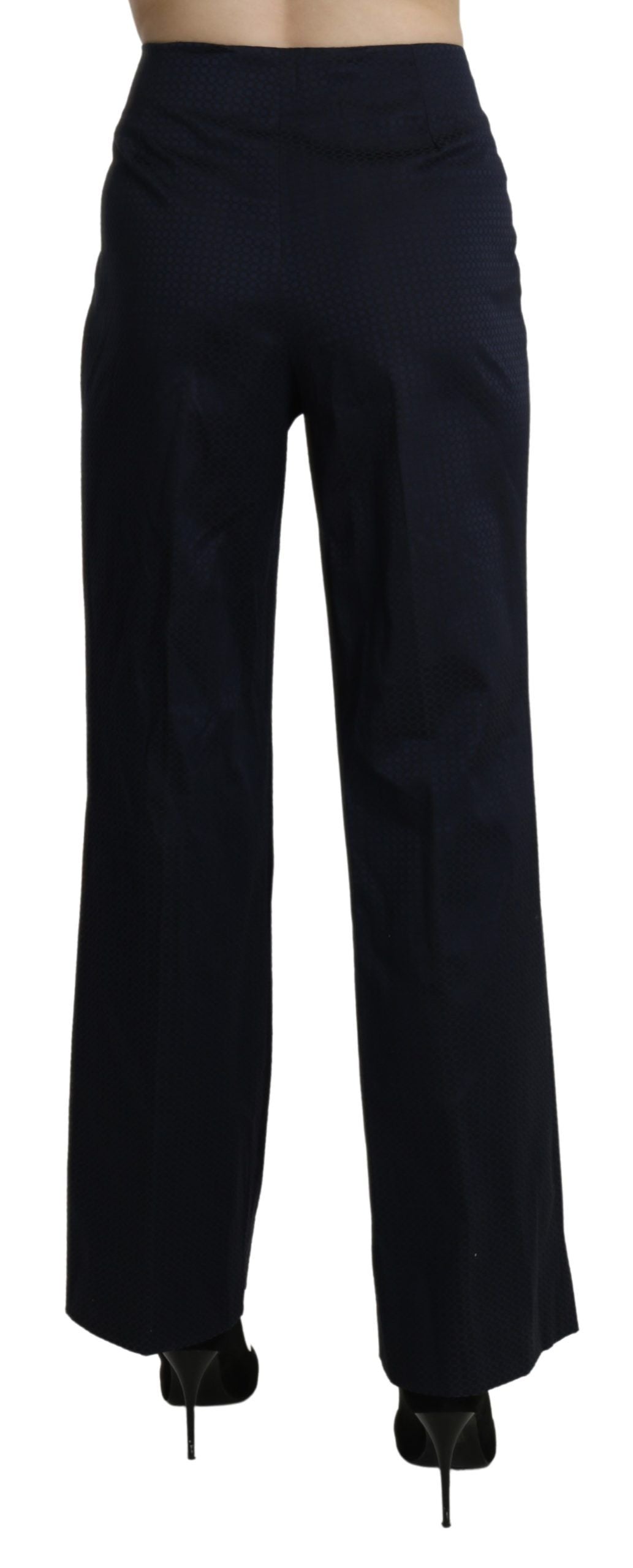 BENCIVENGA Navy Blue High Waist Straight Dress Trouser Pants $555.00 BENCIVENGA Luzworld